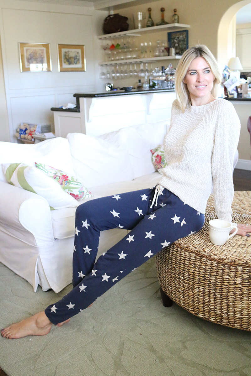 star print sweatpants